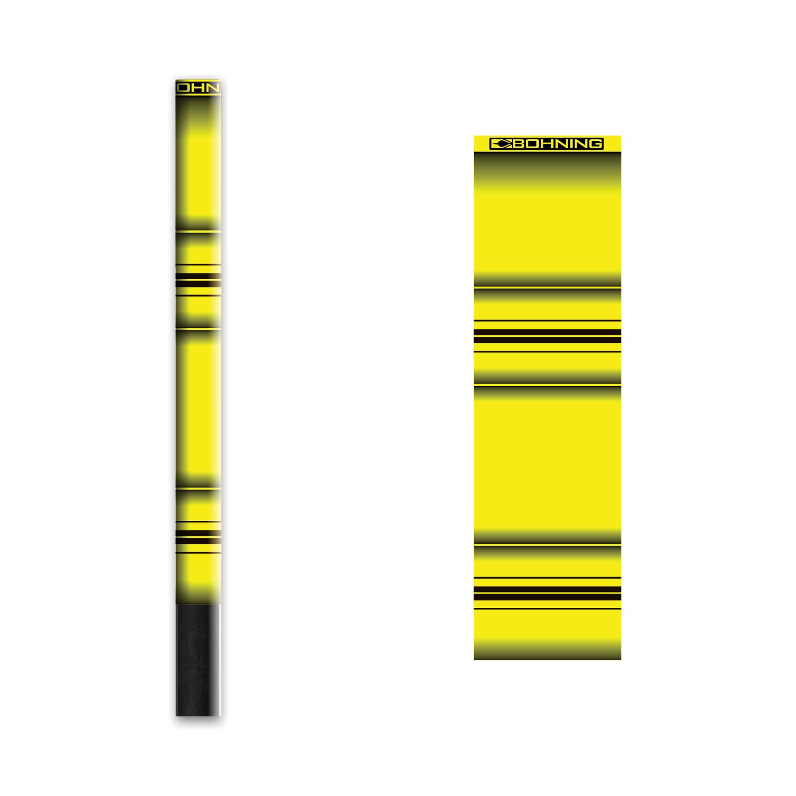 Bohning arrow wraps yellow airbrush header demonstrates vibrant color and durable vinyl.