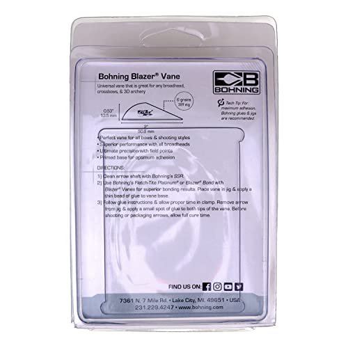 Bohning Blazer neon green vane captures lift and steerage for flat trajectories.