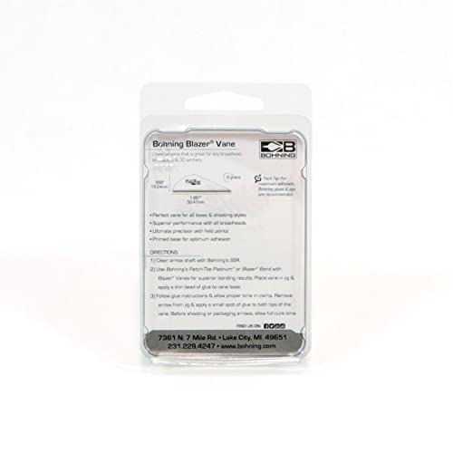 Bohning Blazer pre-primed vane in black for easy adhesion