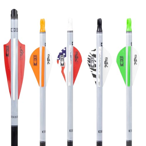 Bohning Blazer Quickfletch neon-green packaging highlights durability and quick setup.