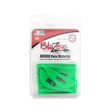 Base treated for maximum adhesion on Bohning Blazer Vane Neon Green 2in