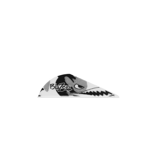 Bohning Blazer Vane 2in True Color AR1000 material for hunting, White Tiger Shark pattern