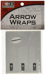 Bohning Blazer Wraps 4in Reflective on arrows for personalization and strong adhesion