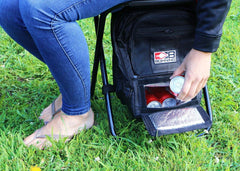 Bohning Complete Shooter Stool Black includes two anodized arrow tubes for gear transport.