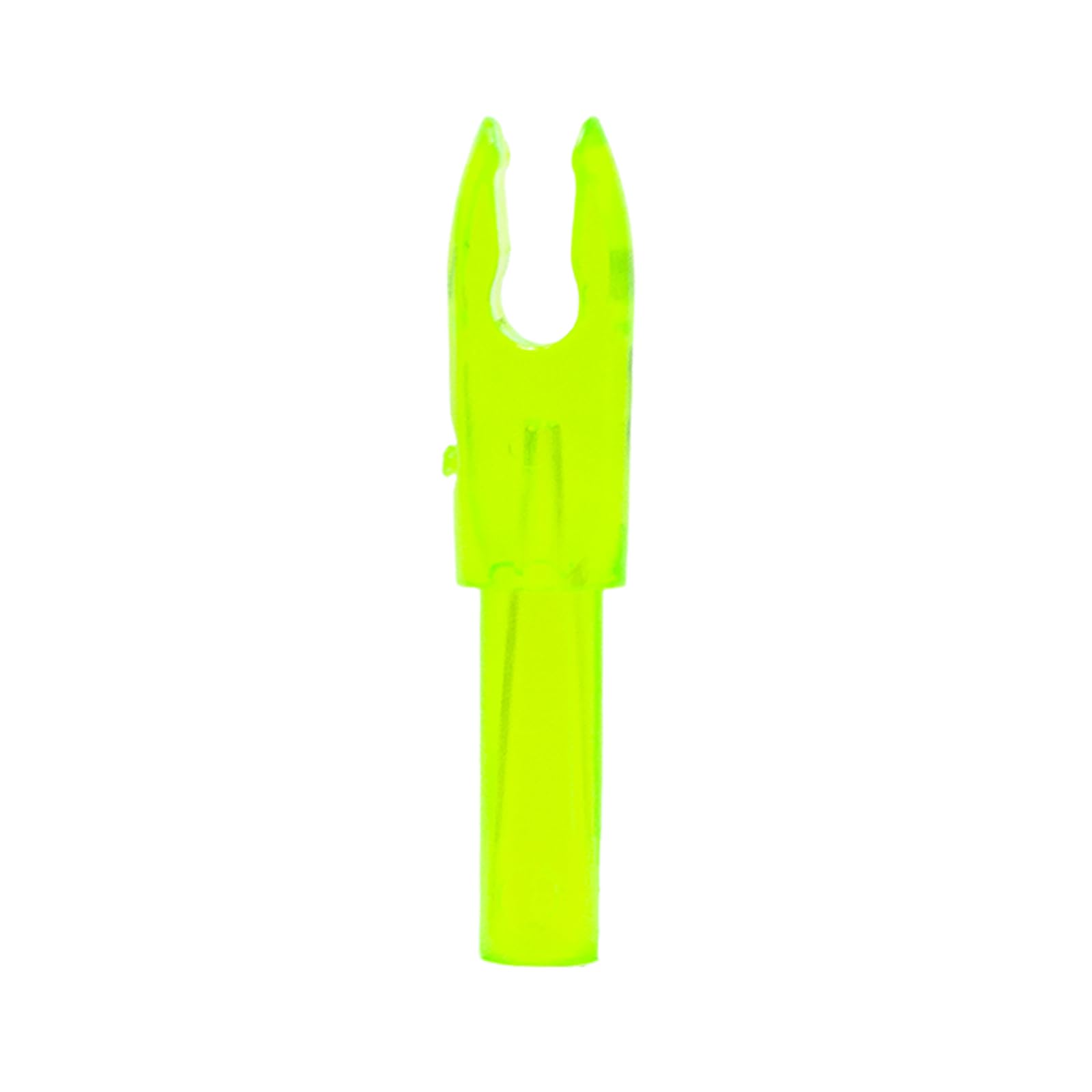 Bohning F Nock 4mm micro shaft .166 ID in Kiwi color, top view