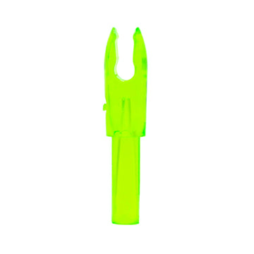 Bohning F Nock 4mm micro shaft .166 ID in Kiwi color, top view