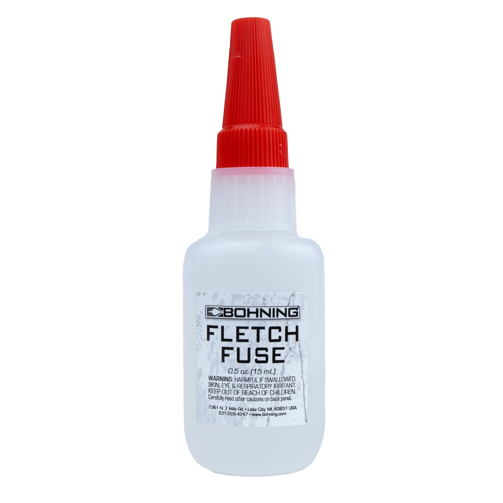 Bohning Fletch Fuse instant glue applied to vanes for quick, durable bonding
