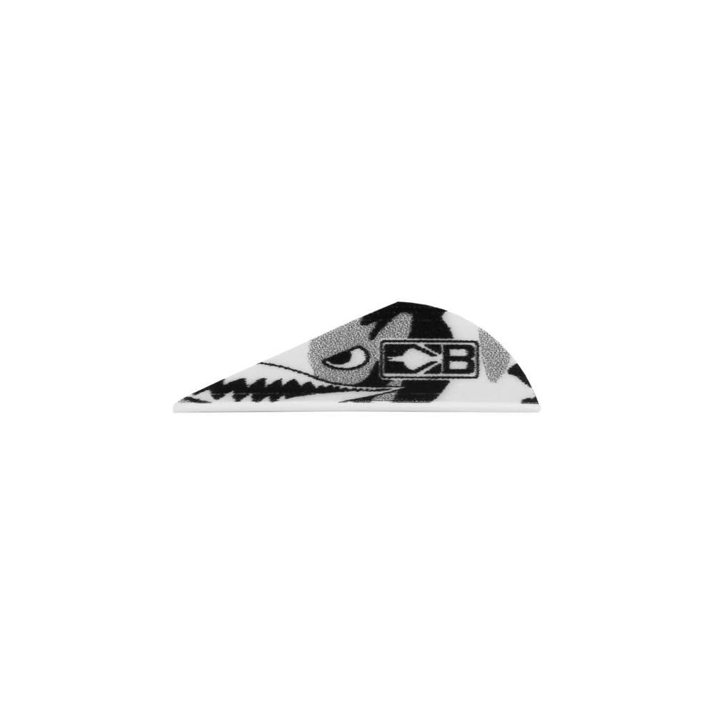 Bohning True Color Blazer Vane 2in hunting 3D setup, Black & White Flying Tiger Shark