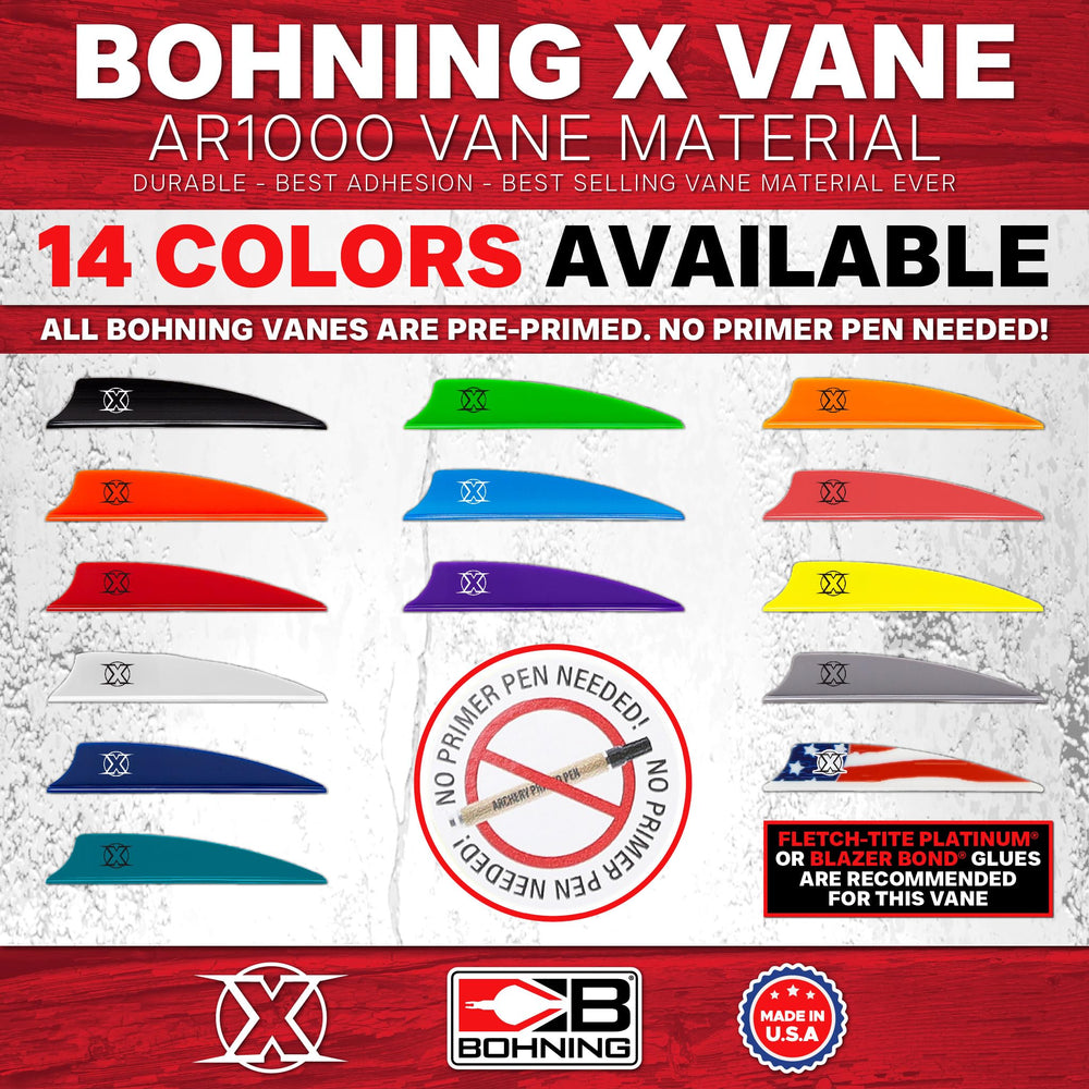 Bohning X Vane AR1000 material demonstrates durability and field-use flexibility.
