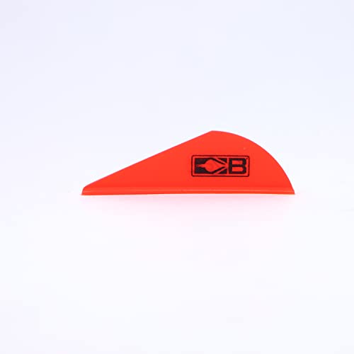 Close-up of Bohning Blazer Vane Neon Red 2in vane