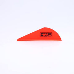 Close-up of Bohning Blazer Vane Neon Red 2in vane