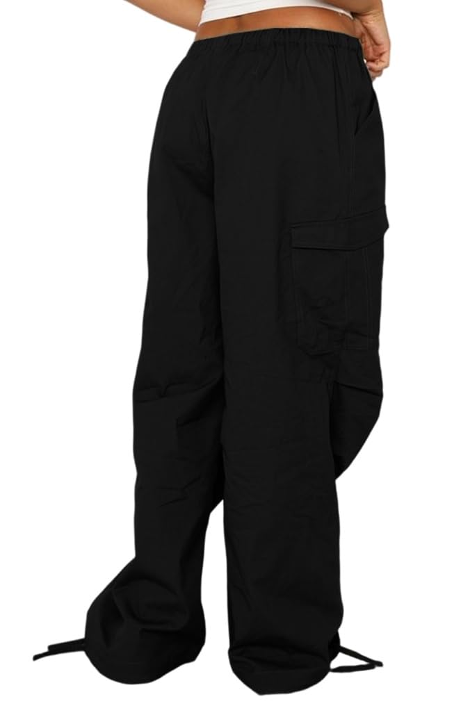 BOKITECAO street-style cargo pants paired with crop tops and sneakers.