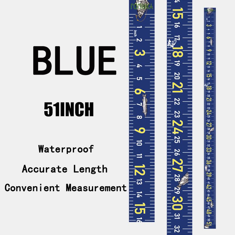 Sticker attached to fishing rod for quick measurement