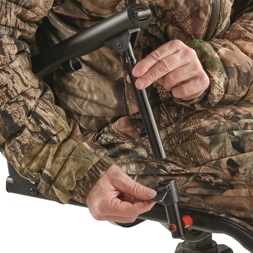 Bolderton chair supporting up to 300 lbs on uneven ground.