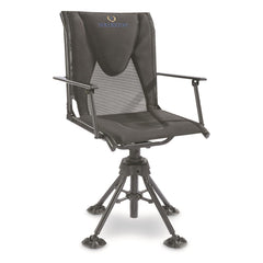 Bolderton 360 swivel hunting chair enables silent 360 field scanning.