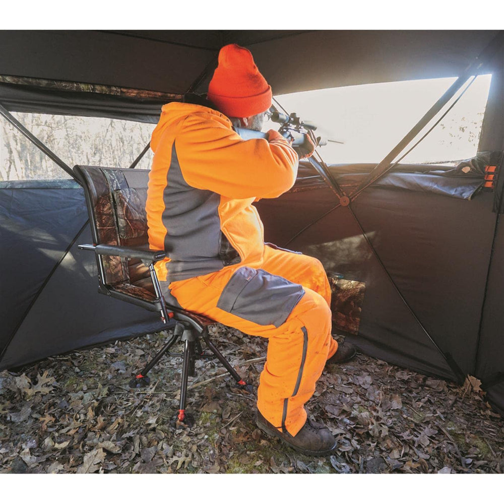 Bolderton portable hunting seat ready for quick setup in the field.
