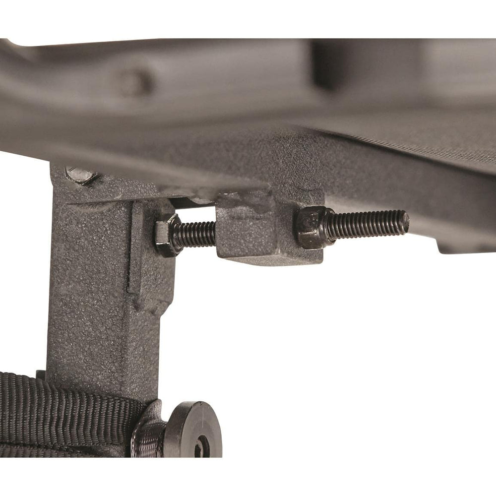 Bolderton Deluxe Hang-On Tree Stand foot platform supports stable footing during movement.