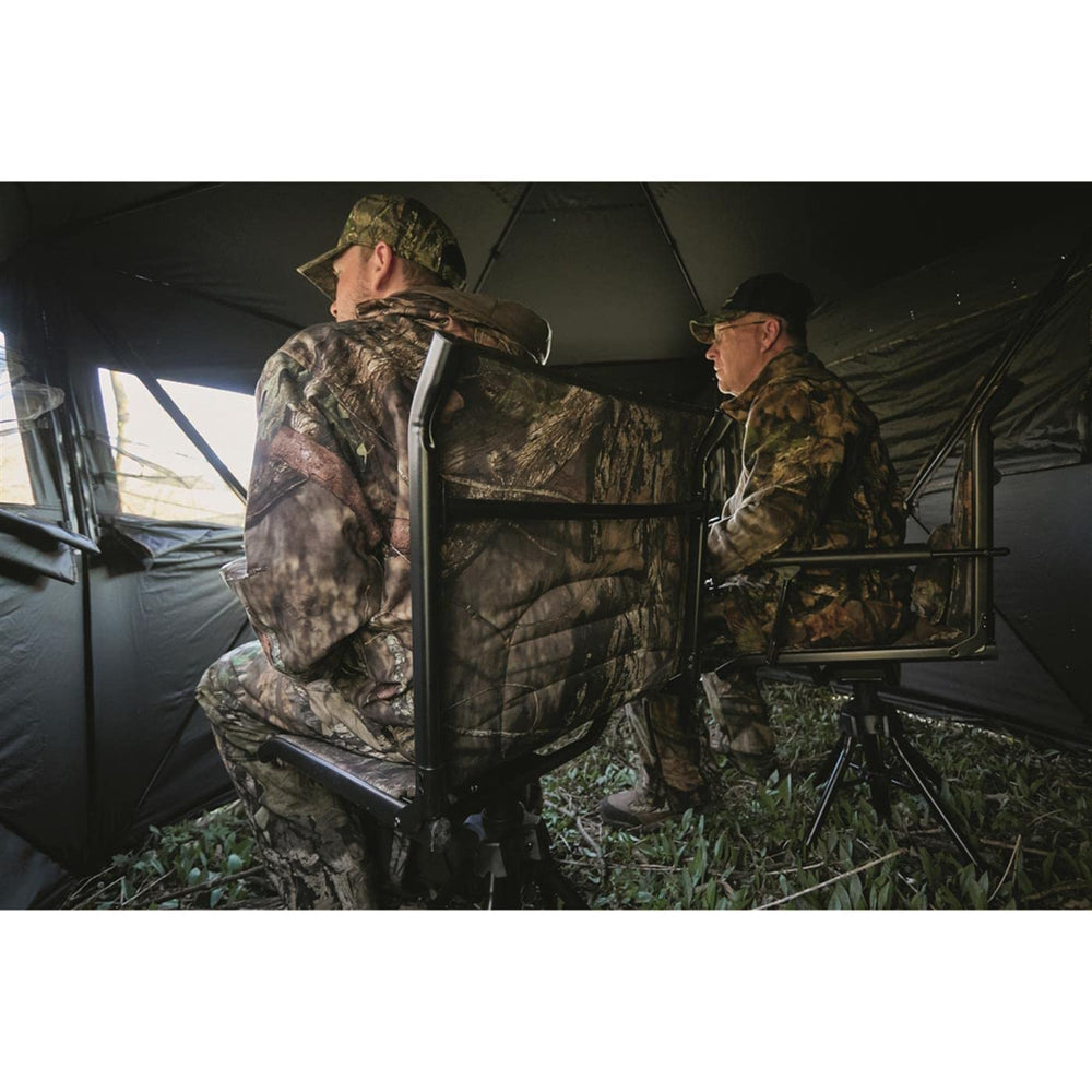 Bolderton back-rest hunting chair design provides ergonomic support during long sits.