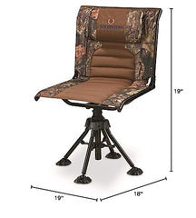 Bolderton swivel chair features silent 360-degree rotation for discreet tracking.