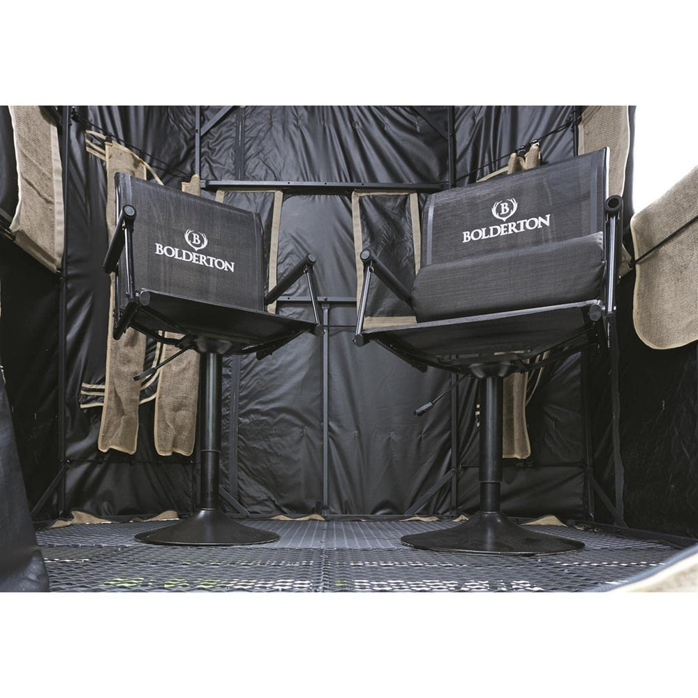 Weather-resistant mesh back keeps you cooler while seated.