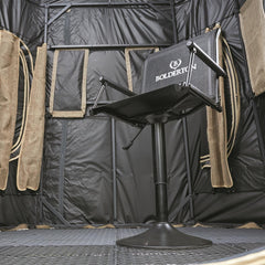 Bolderton swivel base enables smooth 360-degree rotation for quick scanning.