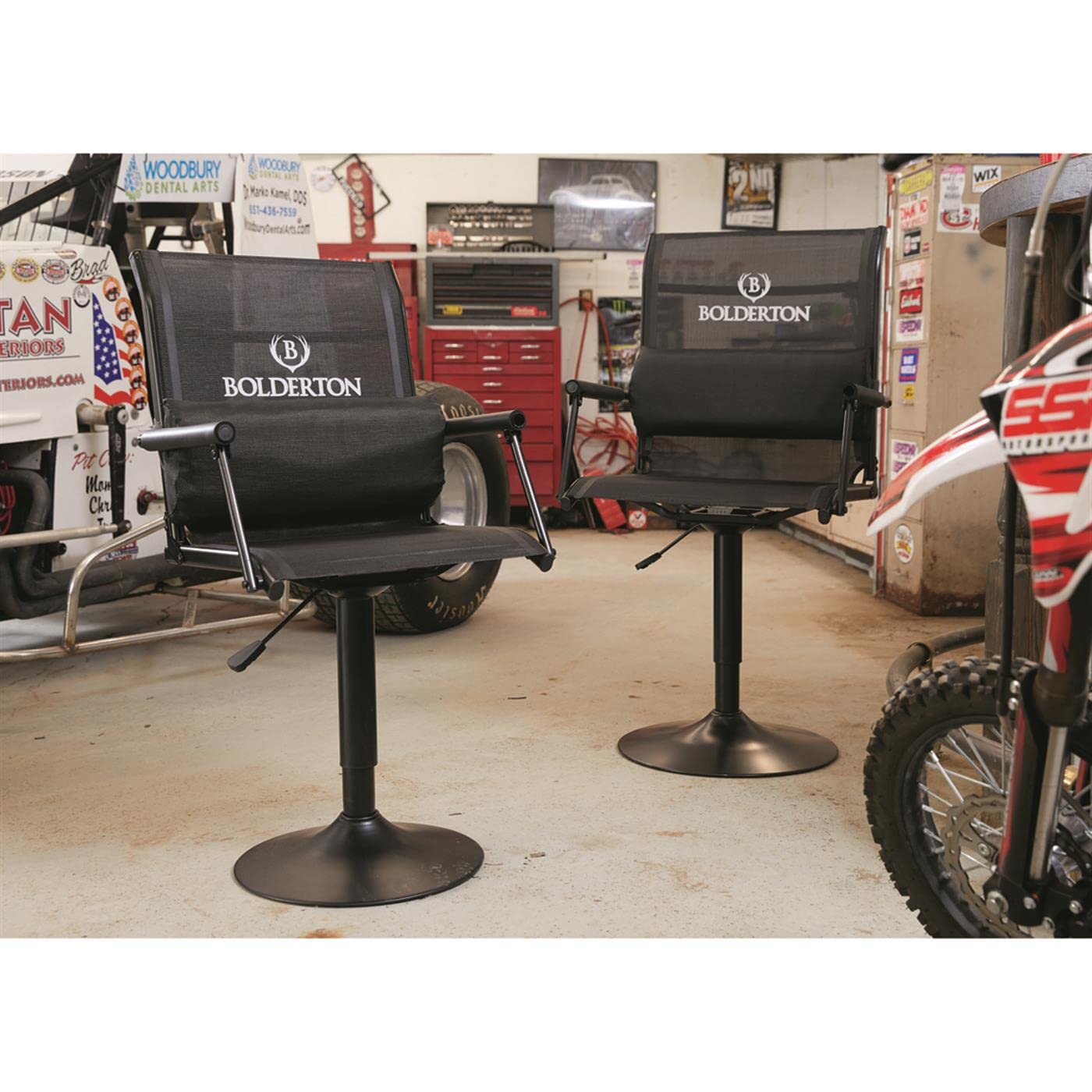 Height-adjustable pedestal from 18 in to 23.5 in for proper fit.