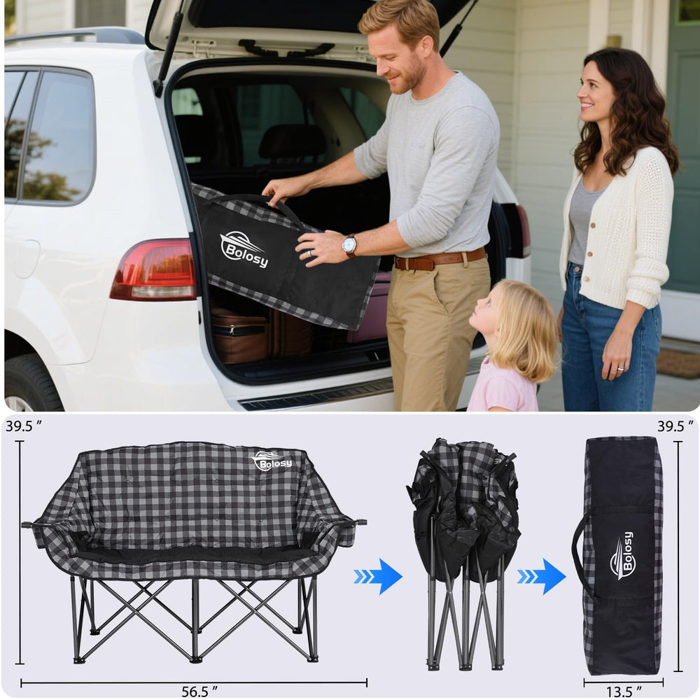 Bolosy heavy-duty camping chair frame demonstrates sturdy outdoor durability