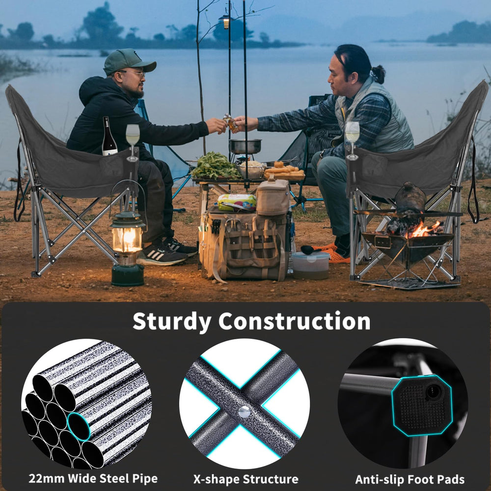 Bolosy heavy-duty X-shaped frame shows rugged durability and 500 lb capacity.