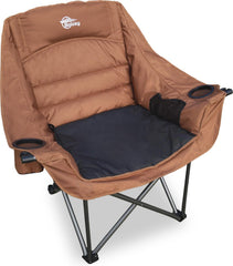 Bolosy oversized camping chair back-rest provides plush support for long outdoor sessions.