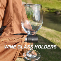 Bolosy oversized camping chair side-pocket stores phone and essentials for quick access.