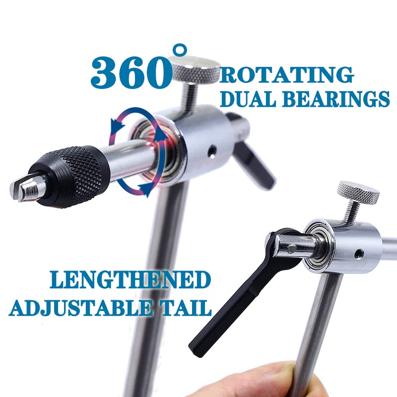 Bolsek fly tying vise bobbin cradle keeps materials untangled