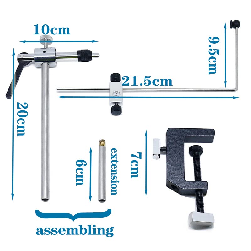 Bolsek fly tying vise dual bearings enable smooth 360-degree rotation