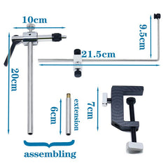 Bolsek fly tying vise dual bearings enable smooth 360-degree rotation