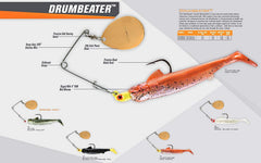 BOMBER Drumbeater with 24kt blade and black nickel hook delivers strong thump and quick head changes