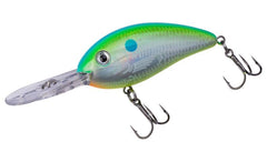 BOMBER Fat Free Fry Citrus Shad 2in front view, ideal for small baitfish forage and shallow diving.