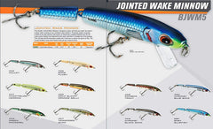 Bomber Jointed Wake Minnow features durable hardware and #2 freshwater treble hooks for reliable hookups.