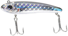Bomber Lures Mullet on-water retrieve shows walk-the-dog action for active fish.