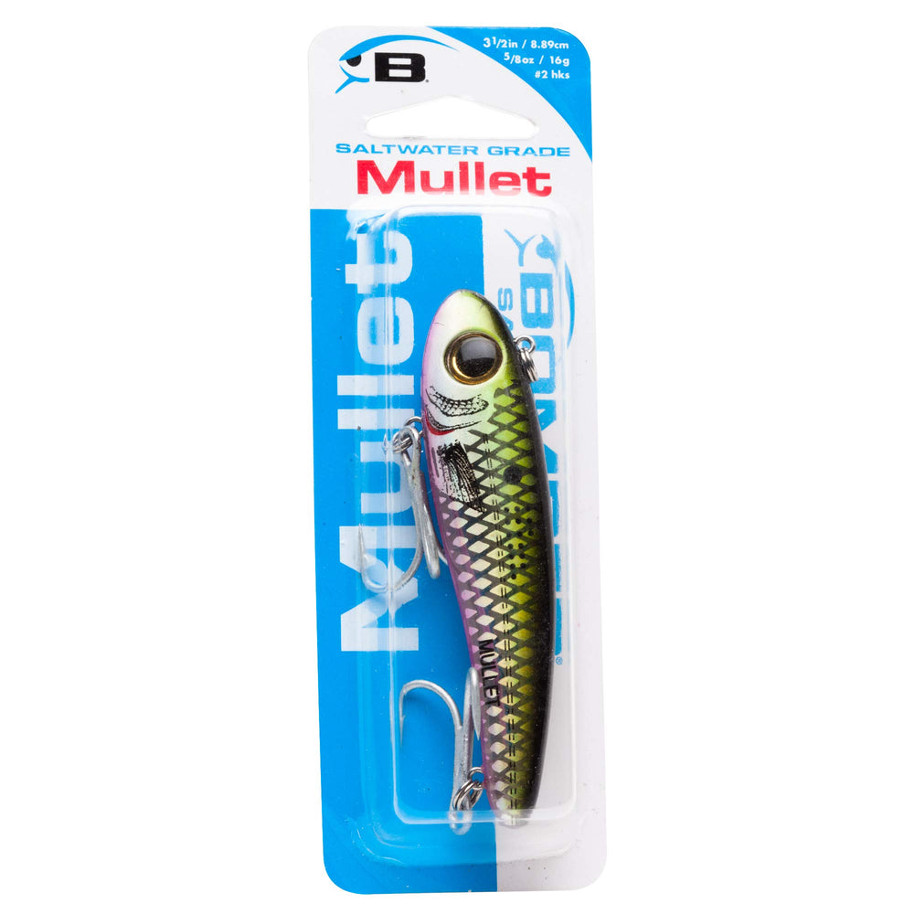 Bomber Mullet eight saltwater color patterns improve visibility and bait matching