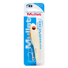 BOMBER Mullet lure close-up color patterns show high-contrast visibility.