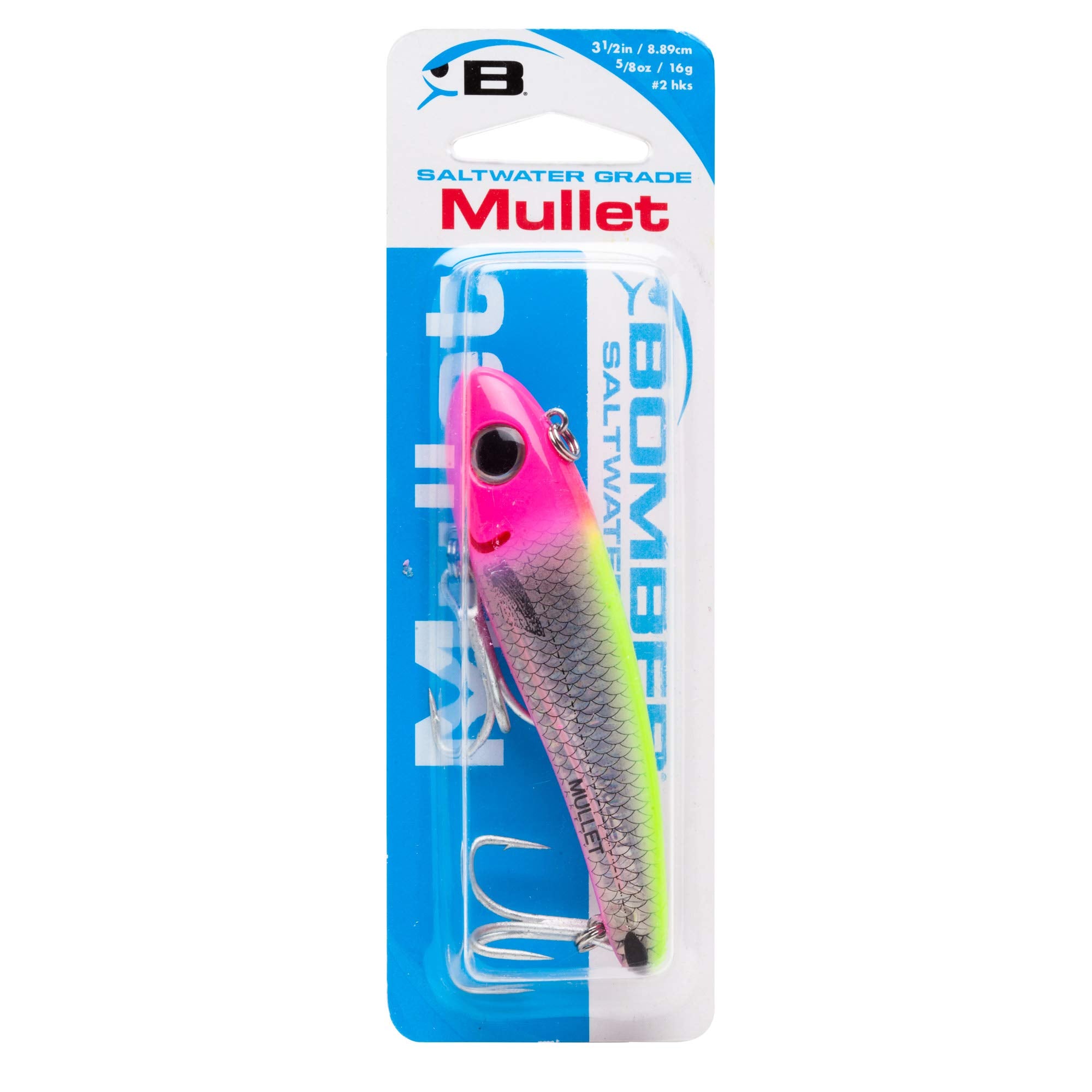 BOMBER Mullet demonstrates durable saltwater hooks and hardware for tough fish.