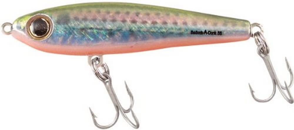 BOMBER Badonk-A-Donk lure in natural pilchard color, ideal for shallow water strikes.
