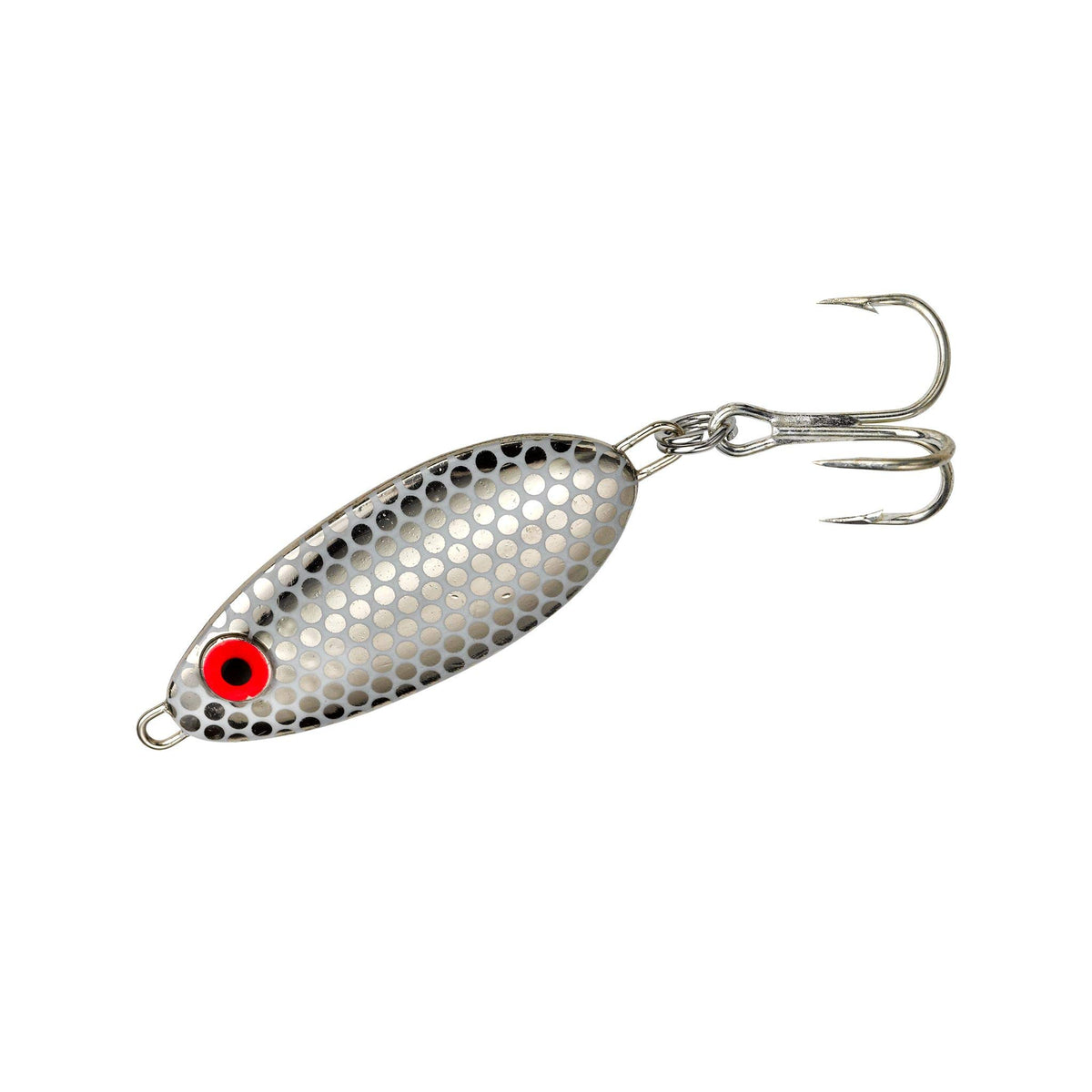 Bomber Slab Spoon lure with silver back, versatile for multi-species casting