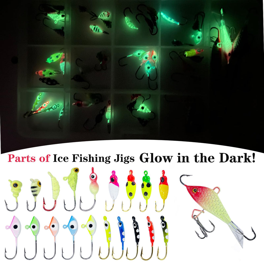Mix of 48 drop-water shape lures and 4 balancing jigs