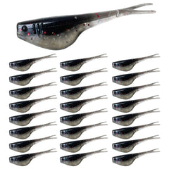 Bombite Crappie Baits 2-inch split-tail soft plastic lure in package
