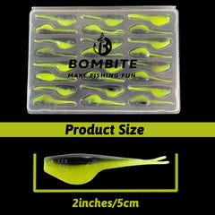 Crappie fishing lures in a transparent case, 24pcs