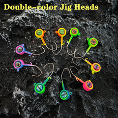 Underwater action demonstrating jig head movement and color