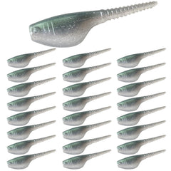 Bombite Crappie Lures kit with 24 soft plastic baits in assorted colors