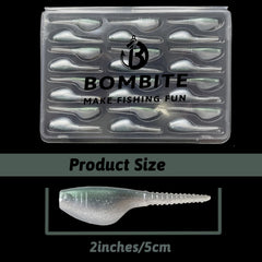Crappie lures in packaging to maintain shape and color
