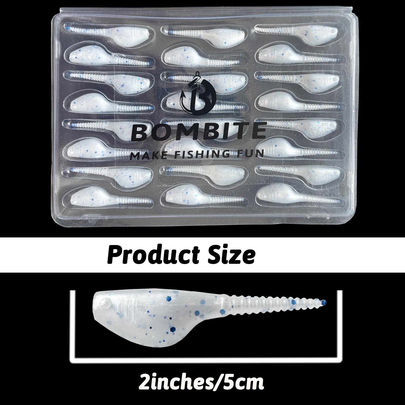 Long-lasting soft plastic crappie baits - Bombite - image 4