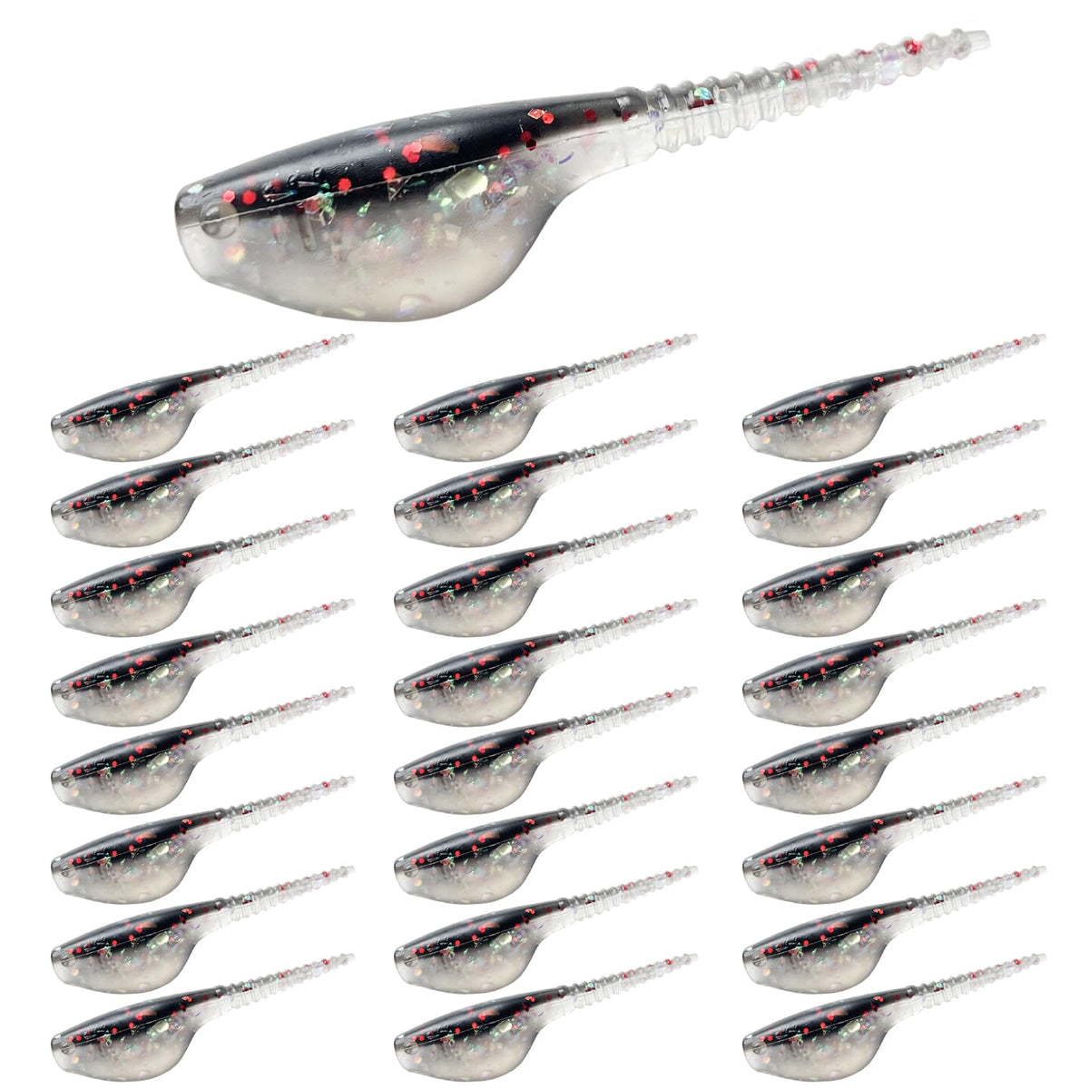 Bombite Crappie Lures Kit 24-pack displayed on a surface